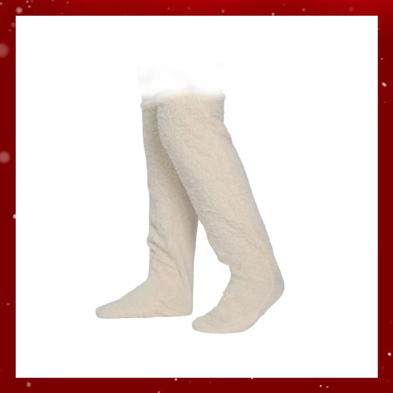 Velvety Fleece Kniehohe Socken – Weihnachts-Edition ❄️🎅 | Flash Sale & Black Friday Rabatt!