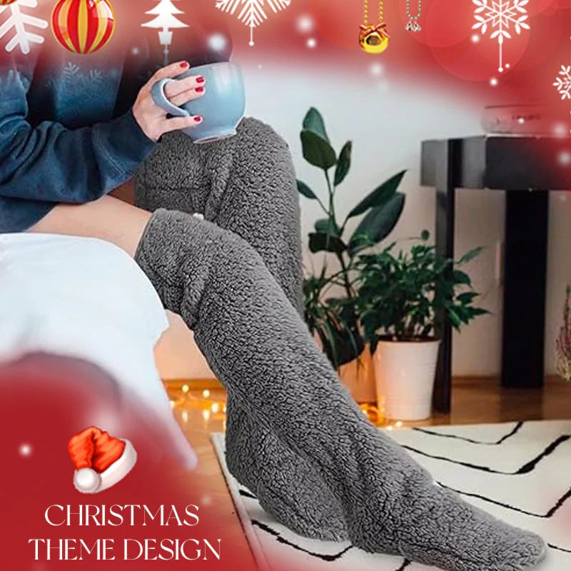 Velvety Fleece Kniehohe Socken – Weihnachts-Edition ❄️🎅 | Flash Sale & Black Friday Rabatt!