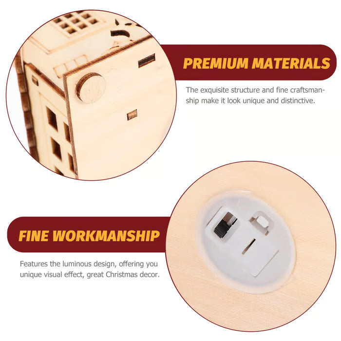 🎅Christmas Specials-Selbstgemachte beleuchtete Weihnachtshäuser aus Holz zum Basteln