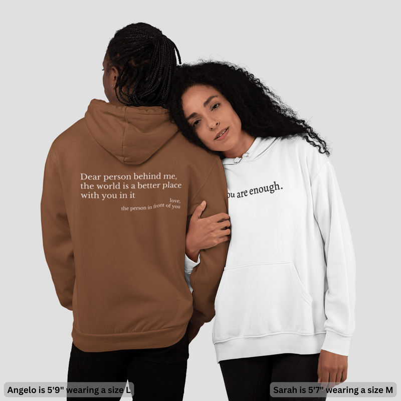 Der Original-Hoodie „Liebe Person hinter mir“