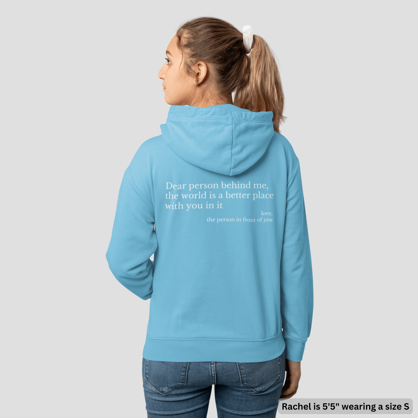 Der Original-Hoodie „Liebe Person hinter mir“