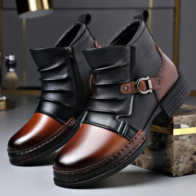 ⏳Nur für kurze Zeit 50 % Rabatt⏰ Herren-Ankle-Boots aus echtem Leder👞