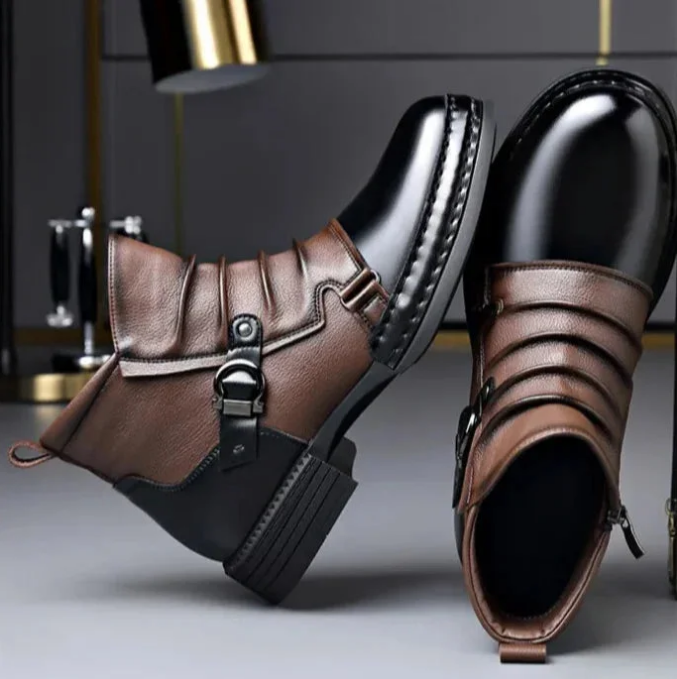 ⏳Nur für kurze Zeit 50 % Rabatt⏰ Herren-Ankle-Boots aus echtem Leder👞