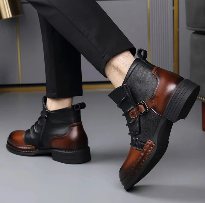 ⏳Nur für kurze Zeit 50 % Rabatt⏰ Herren-Ankle-Boots aus echtem Leder👞