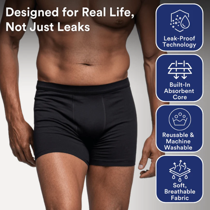 Ultra-saugfähige Boxershorts für Männer mit Inkontinenz