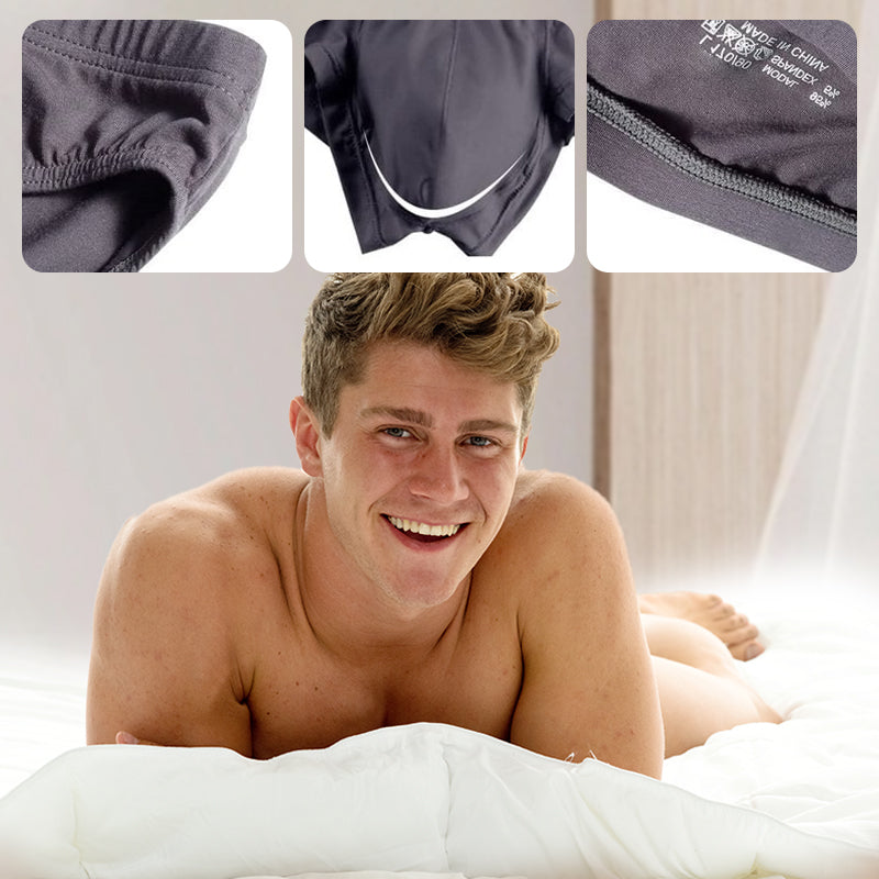 🔥Kaufe 2, erhalte 1 gratis 🔥Einfarbige, atmungsaktive Herren-Slips mit niedriger Taille