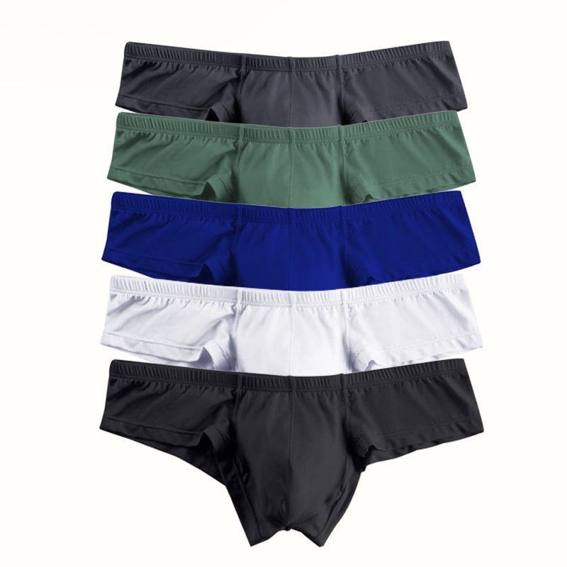 🔥Kaufe 2, erhalte 1 gratis 🔥Einfarbige, atmungsaktive Herren-Slips mit niedriger Taille