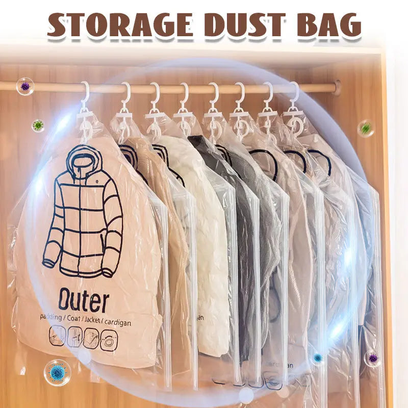 Hängender Vakuum-Kompressionsbeutel – platzsparend & staubdicht für Kleidung 👕🧥✨