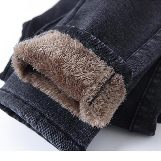 Jean skinny taille haute chaud Kuschelwohl® – Ultra extensible, toucher cachemire et véritable laine | 🎄 Grande vente de Noël