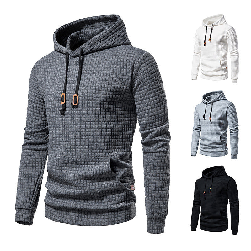 Sweat à capuche gaufré pour homme