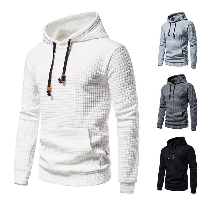 Sweat à capuche gaufré pour homme