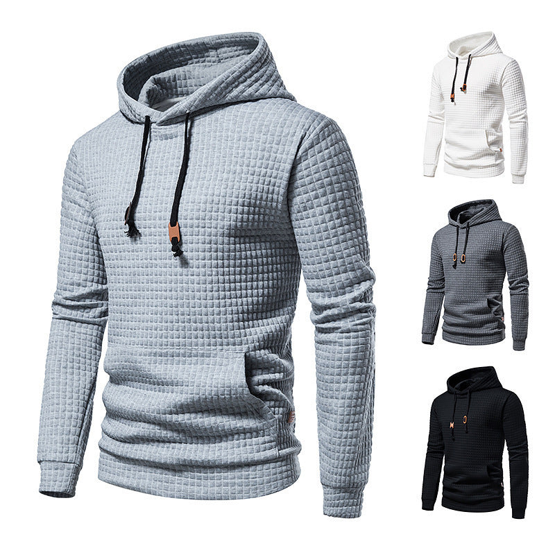 Sweat à capuche gaufré pour homme