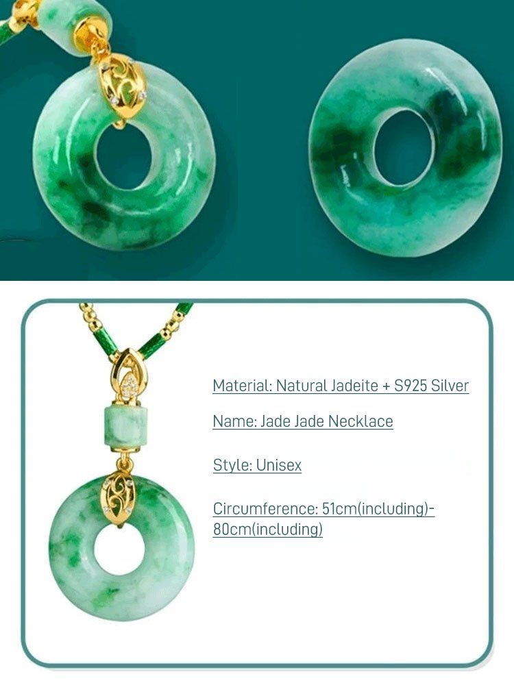 ✨💚 Pendentif Paix en Jade Hetian Kuschelwohl™ – Fait main | Soldes de Noël – 40 % de réduction 💚✨ 