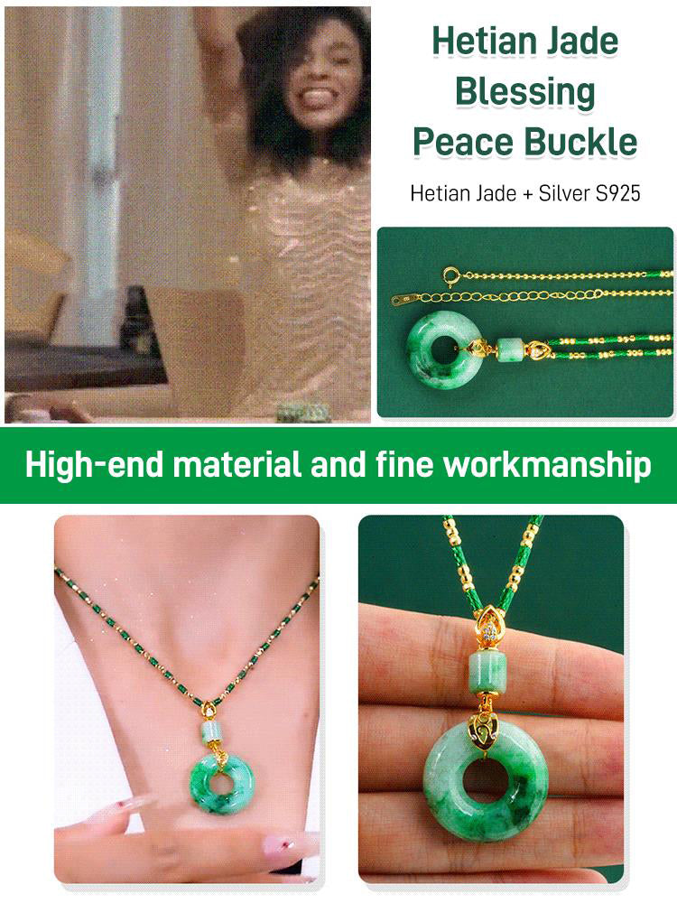 ✨💚 Pendentif Paix en Jade Hetian Kuschelwohl™ – Fait main | Soldes de Noël – 40 % de réduction 💚✨ 