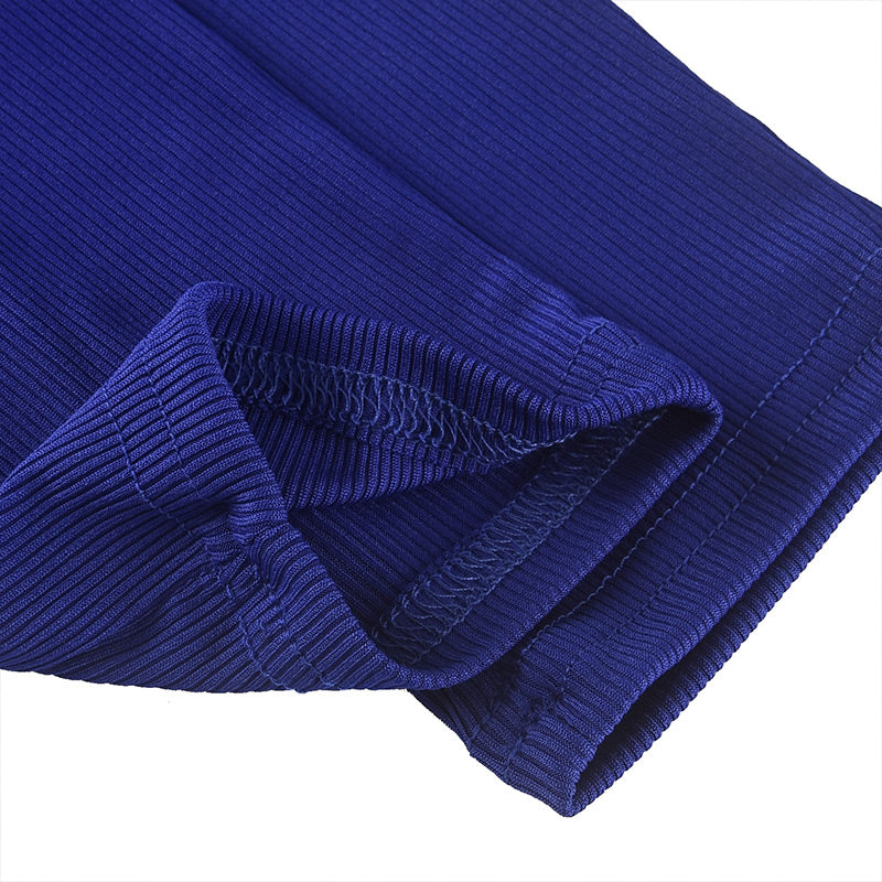 Nahtloser Jumpsuit in Unifarbe mit halbem Reißverschluss