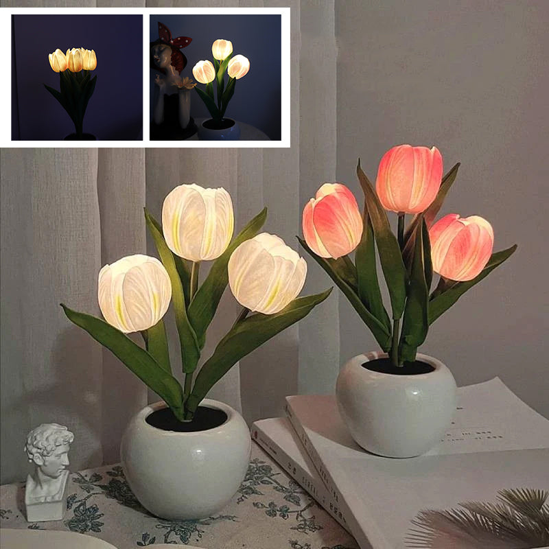 LED-Tulpen-Nachtlicht, Tischlampe 🌷✨ 2 kaufen, versandkostenfre