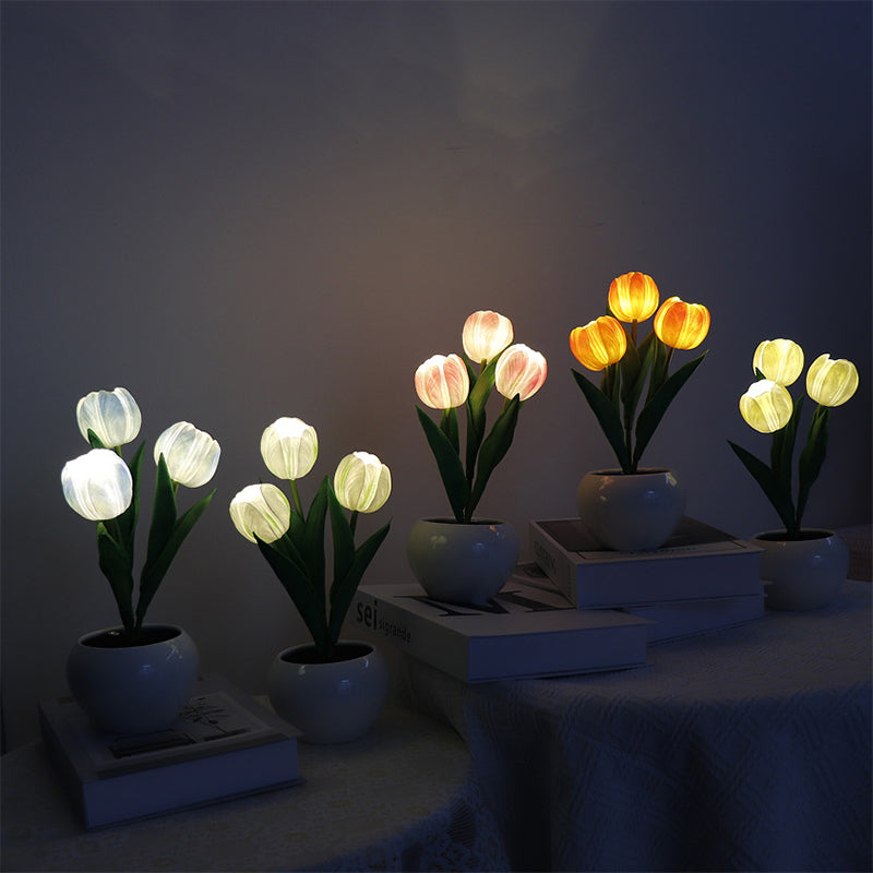 LED-Tulpen-Nachtlicht, Tischlampe 🌷✨ 2 kaufen, versandkostenfre
