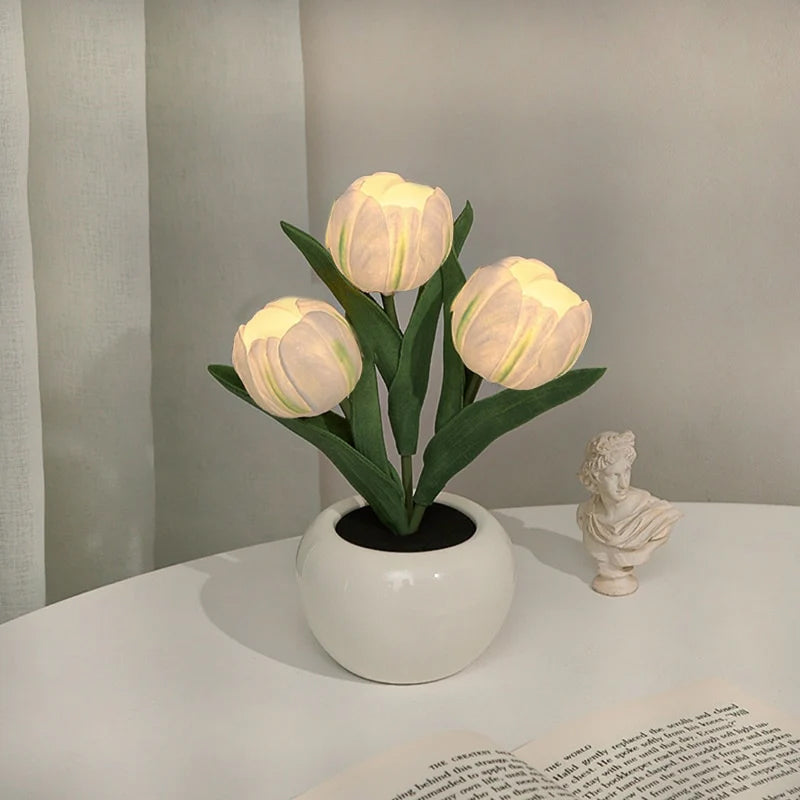 LED-Tulpen-Nachtlicht, Tischlampe 🌷✨ 2 kaufen, versandkostenfre