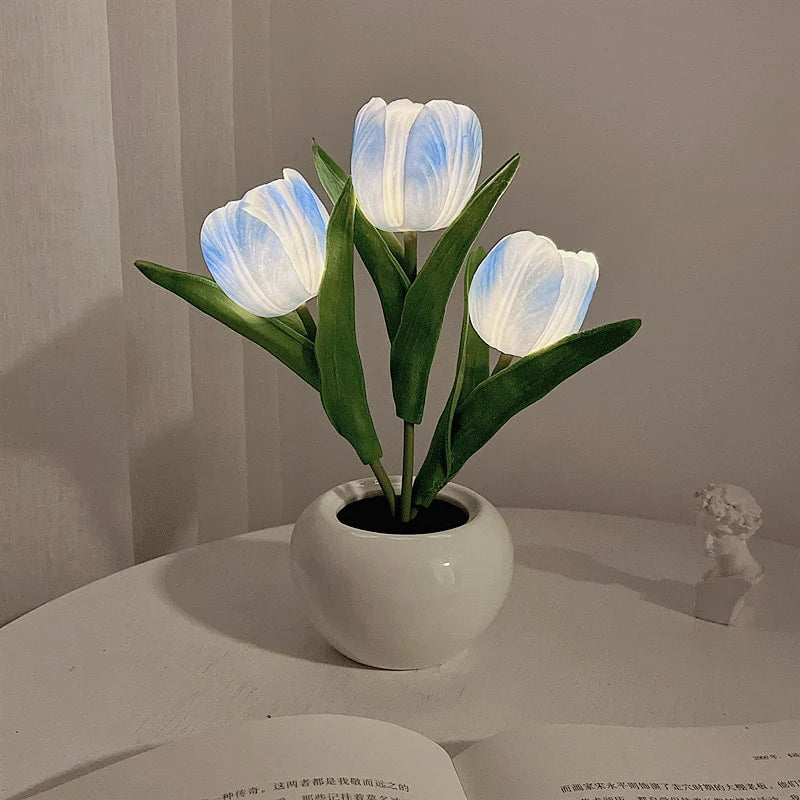 LED-Tulpen-Nachtlicht, Tischlampe 🌷✨ 2 kaufen, versandkostenfre