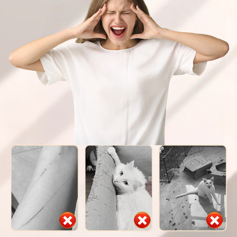 🐱🖼️ Arbre à chat mural sans perçage – Laine feutrée durable, jouets intégrés et gain de place (Idéal pour les chats qui aiment faire leurs griffes !)