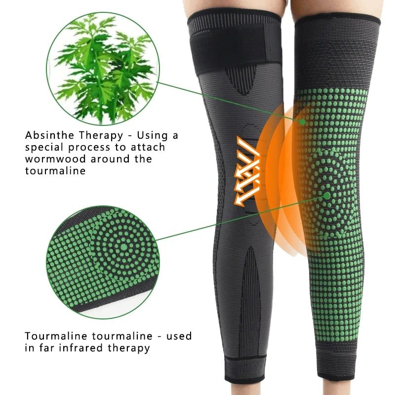 🔥 Genouillère d'acupression Kuschelwohl™ en tourmaline – Thérapie infrarouge auto-chauffante • Offre de Noël – 40 % de réduction 🎁 