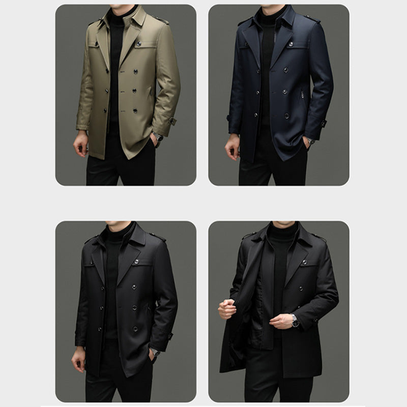 ✨Offre limitée dans le temps : 49 % de réduction sur le trench-coat mi-long pour homme avec doublure amovible