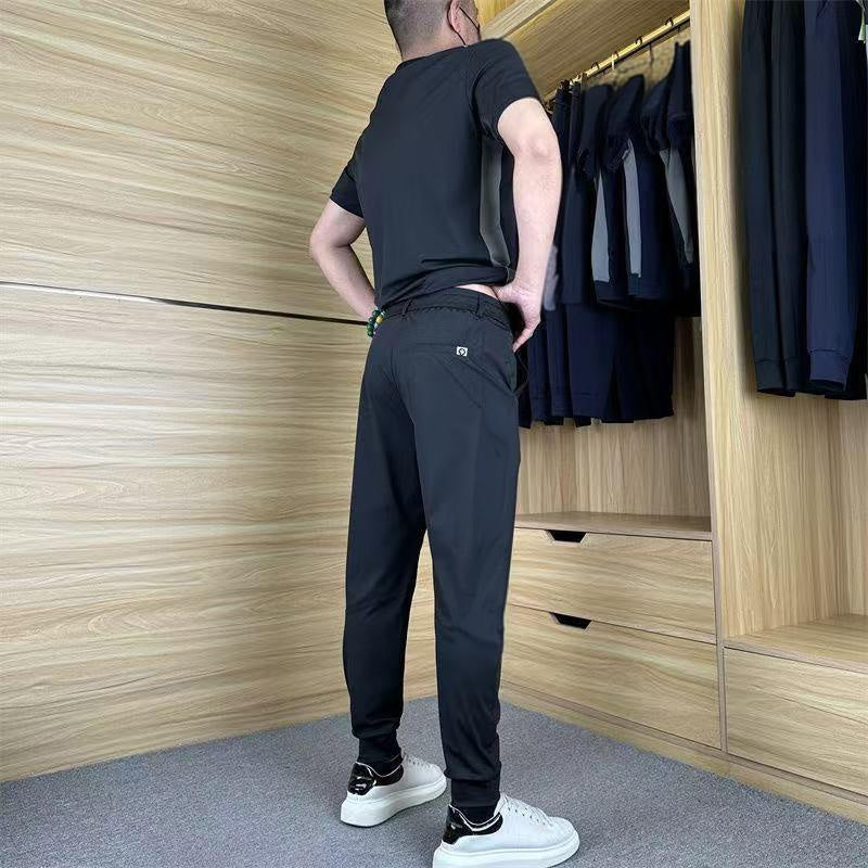 🏆50% RABATT🌀Zweiteiliges Sport-Set für Herren: Kurzarm-T-Shirt & Lange Hose