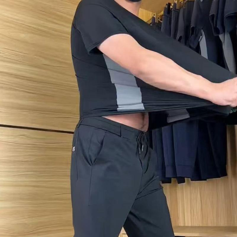 🏆50% RABATT🌀Zweiteiliges Sport-Set für Herren: Kurzarm-T-Shirt & Lange Hose