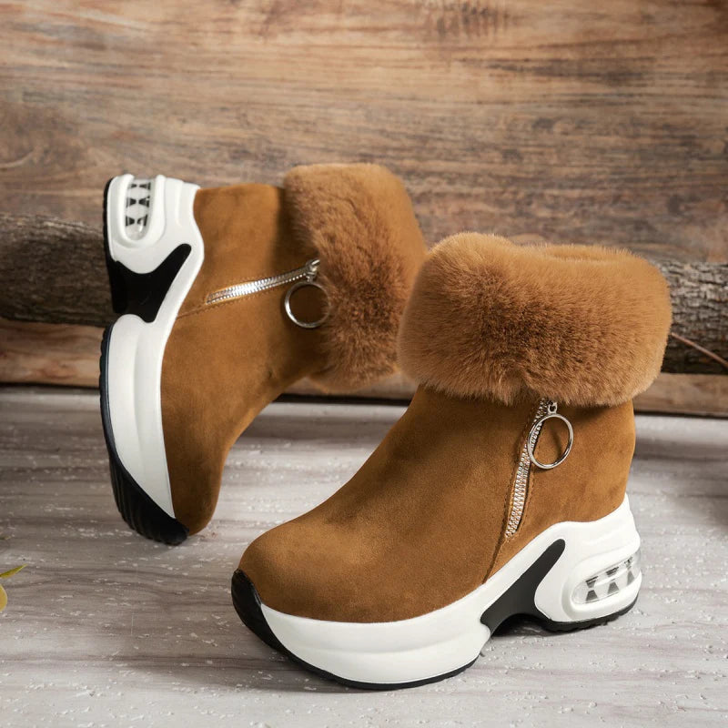 Bottines pour femmes avec semelle épaisse et doublure