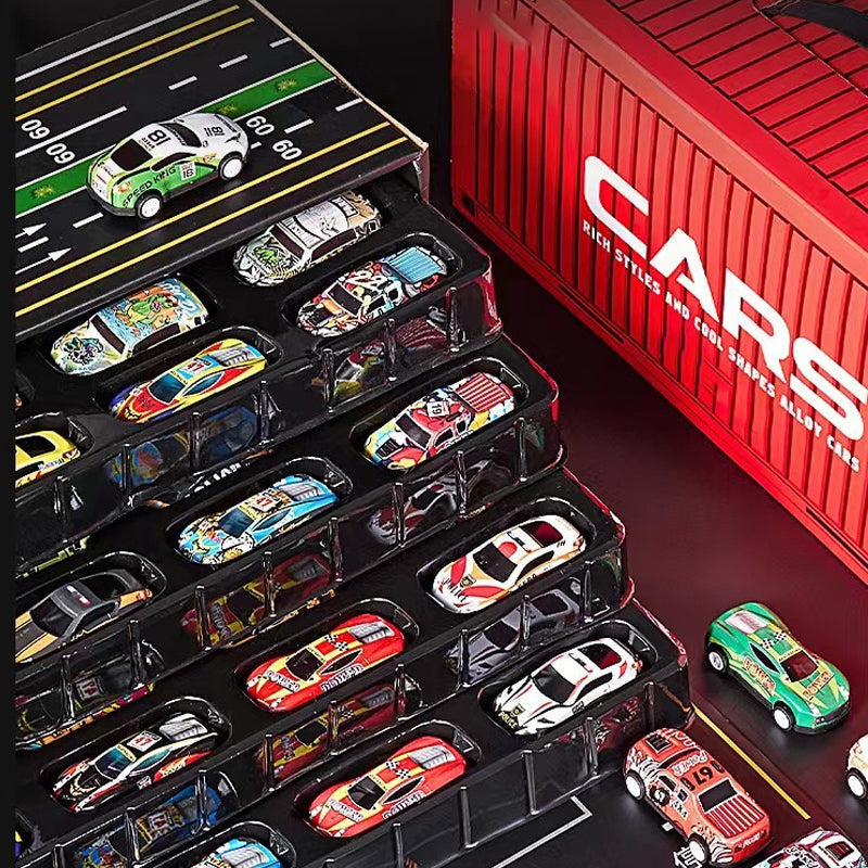 48 mini voitures à rétrofriction avec garage – Offre spéciale Noël : 55 % de réduction ! 🎁 ✨ Le cadeau idéal pour les petits passionnés de voitures ! Sans frais cachés ni taxes !