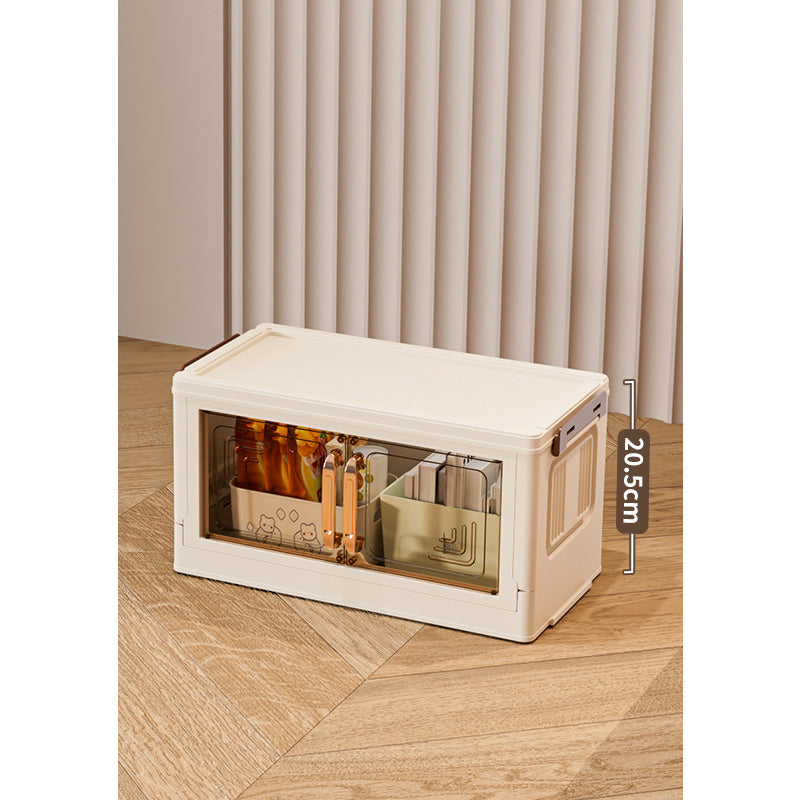 Faltbare Aufbewahrungsbox mit Deckel,  Ebenen Halterungen mit Rädern für Küche Schlafzimmer Badezimmer Lager Küche Zuhause Aufbewahrung Stapelbarer Organizer