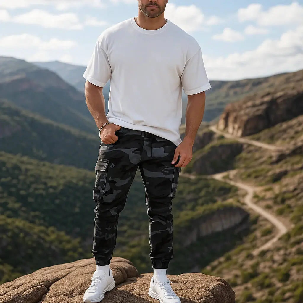 🏞️  Herren Cargohose im Camouflage-Look – Bequem, Robust & Stilvoll für Alltag & Outdoor 👖