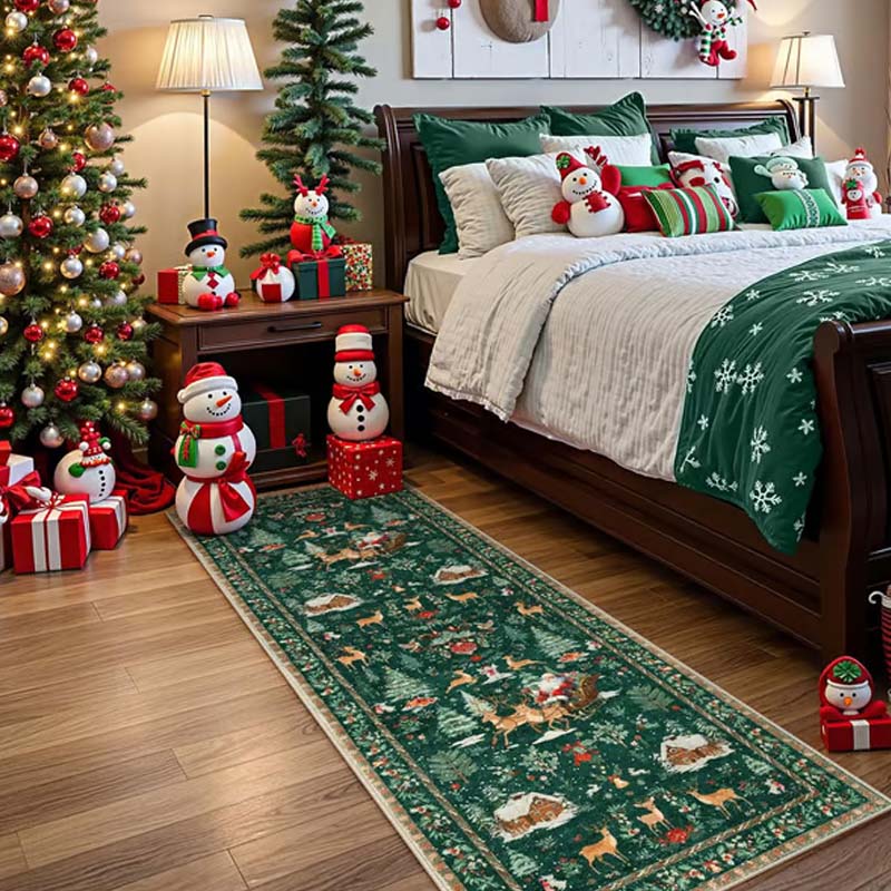 Tapis de Noël doux et antidérapant pour la maison 