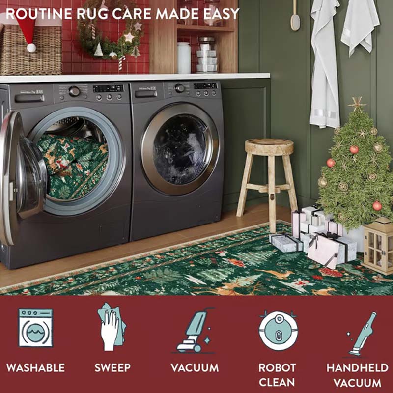 Tapis de Noël doux et antidérapant pour la maison 
