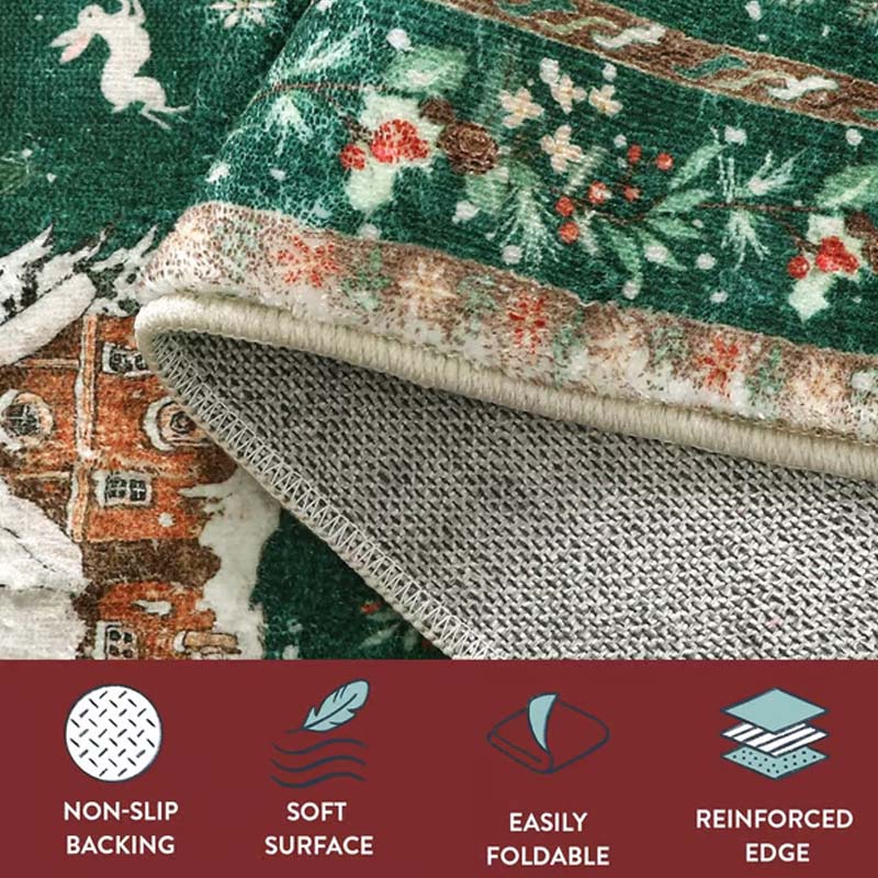 Tapis de Noël doux et antidérapant pour la maison 