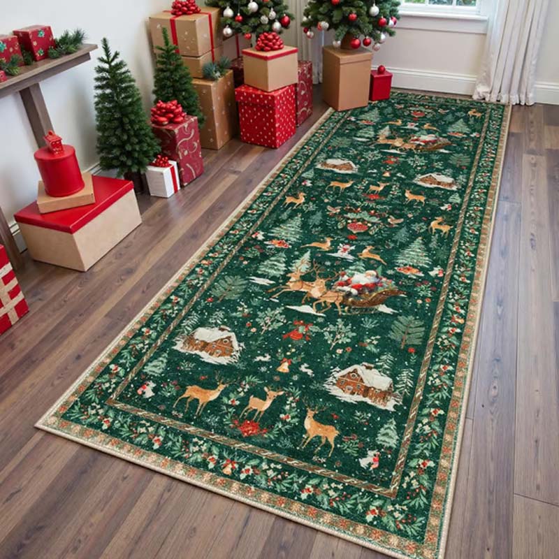 Tapis de Noël doux et antidérapant pour la maison 