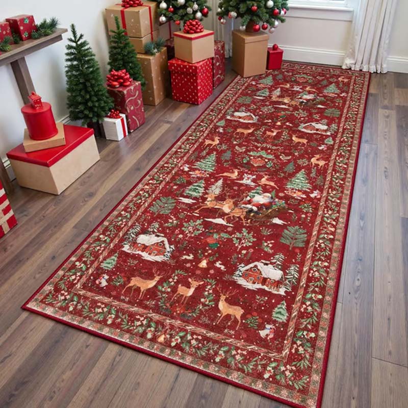 Tapis de Noël doux et antidérapant pour la maison 
