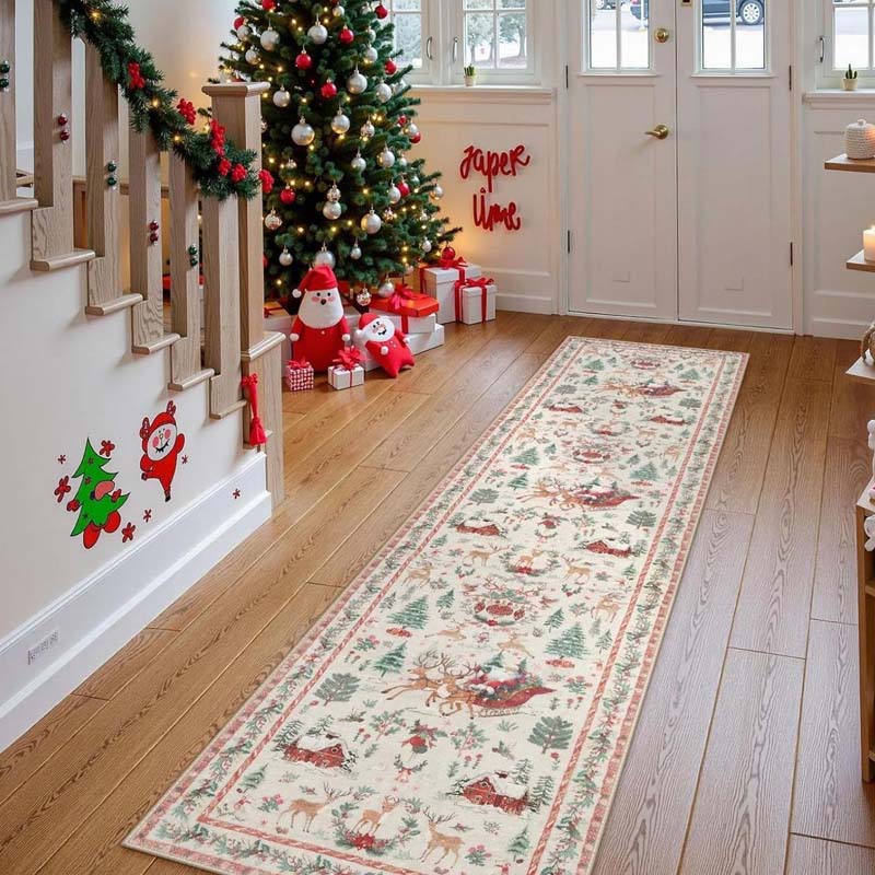 Tapis de Noël doux et antidérapant pour la maison 
