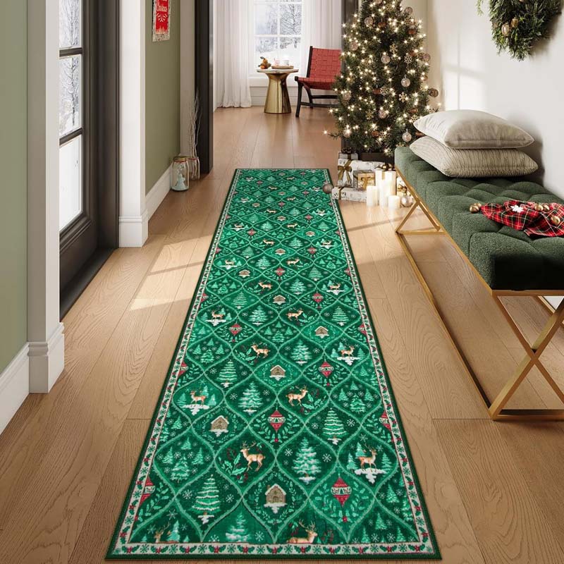 Tapis de Noël doux et antidérapant pour la maison 