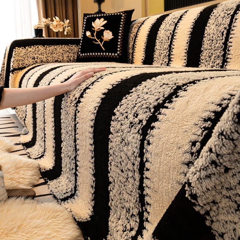 🛋️ 50% RABATT 2026! ✨ Plüsch Sofaüberwurf - Extra Dicke & Rutschfeste Decke mit Elastischen Kanten für Herbst und Winter 🍂❄️