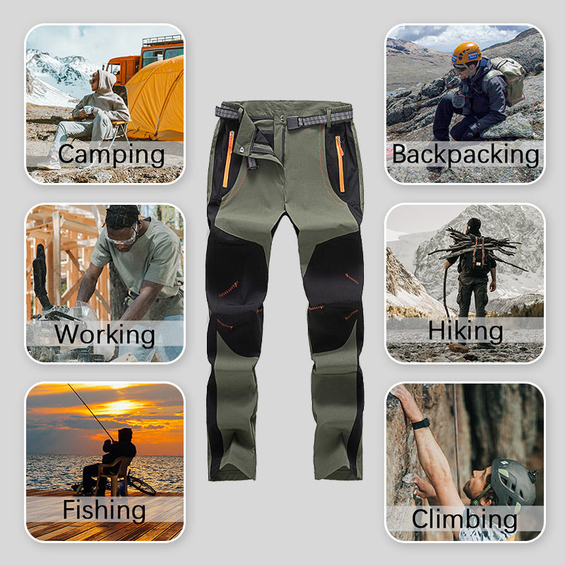 👖Pantalon de randonnée coupe-vent, imperméable et chaud avec taille élastique
