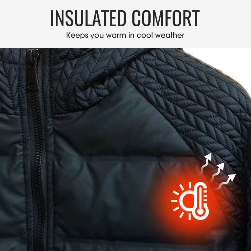[Offre Black Friday] Veste d'hiver confortable pour homme avec capuche – Coupe-vent, rembourrée et élégante – 50 % de réduction !
