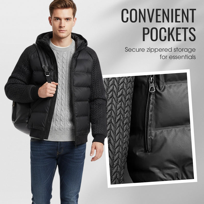[Offre Black Friday] Veste d'hiver confortable pour homme avec capuche – Coupe-vent, rembourrée et élégante – 50 % de réduction !