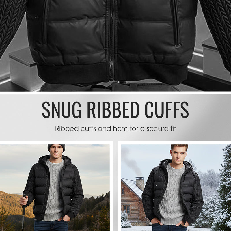[Offre Black Friday] Veste d'hiver confortable pour homme avec capuche – Coupe-vent, rembourrée et élégante – 50 % de réduction !