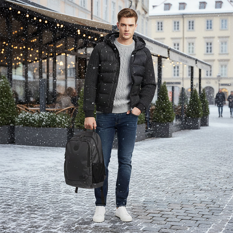 [Offre Black Friday] Veste d'hiver confortable pour homme avec capuche – Coupe-vent, rembourrée et élégante – 50 % de réduction !