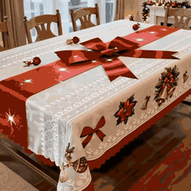 ✨Nouveautés de Noël✨ Nappe de Noël élégante avec imprimé