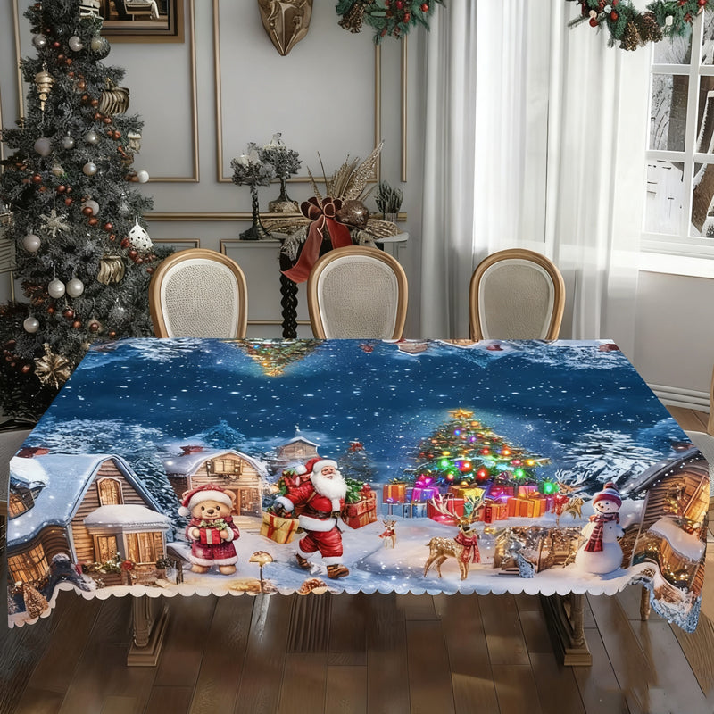✨Nouveautés de Noël✨ Nappe de Noël élégante avec imprimé