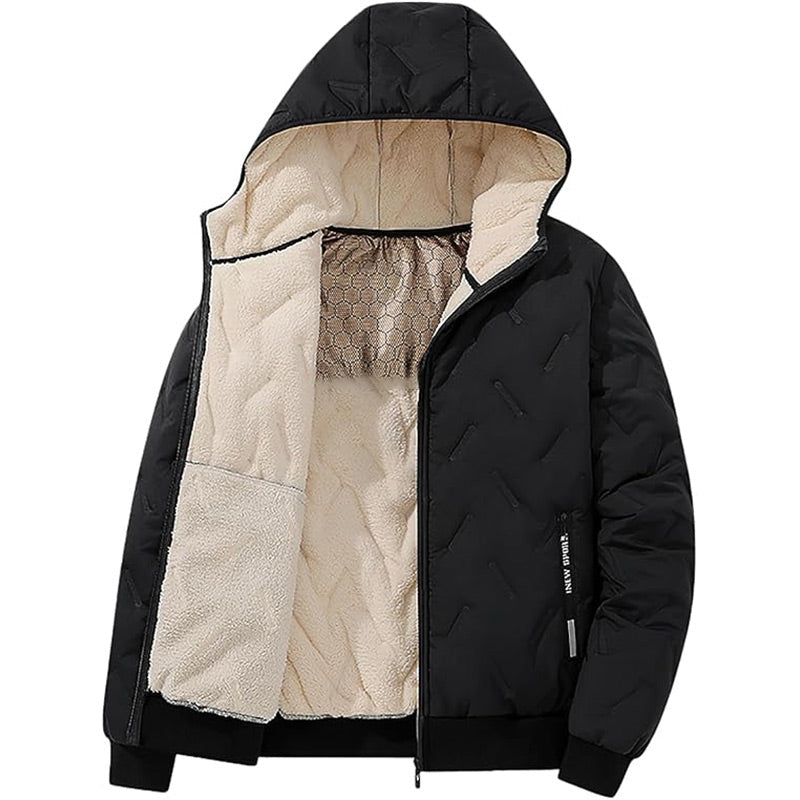🎄Manteau d'hiver chaud à capuche zippé pour homme