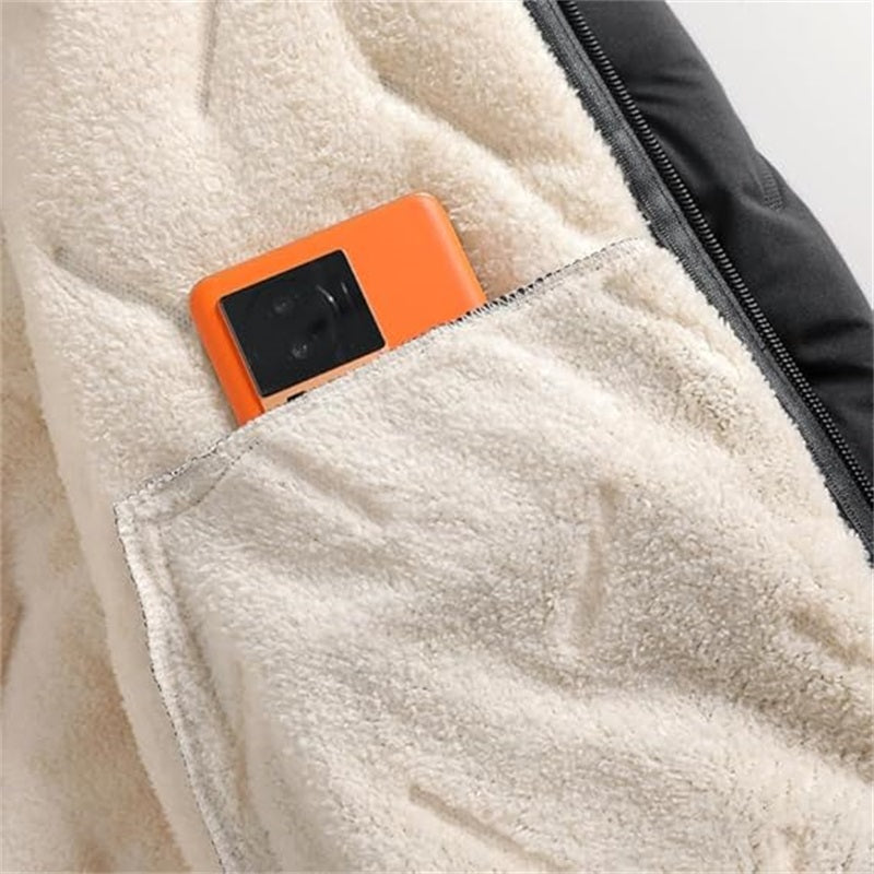 🎄Herren Winter warmer Reißverschluss-Kapuzenmantel