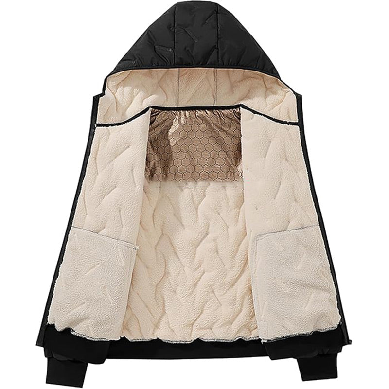 🎄Herren Winter warmer Reißverschluss-Kapuzenmantel